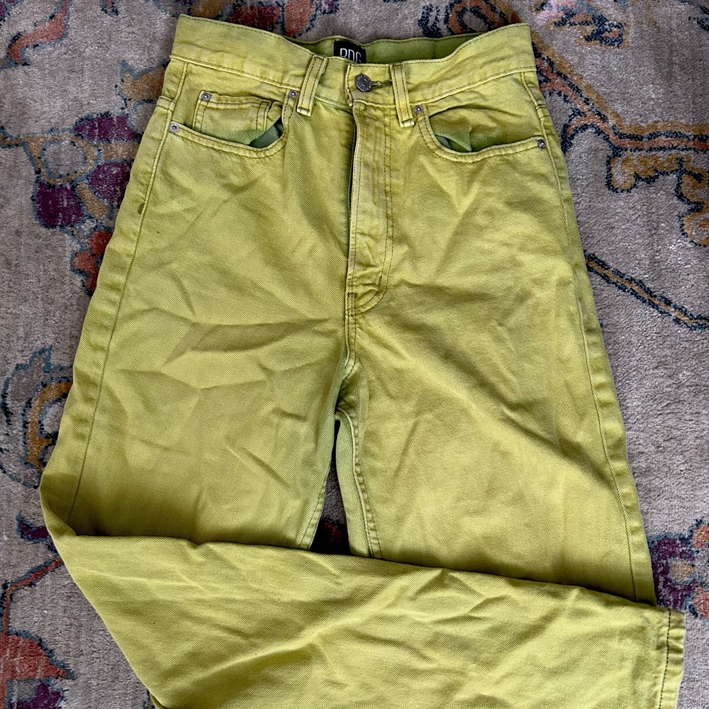 chartreuse bdg high rise loose baggy denim pants